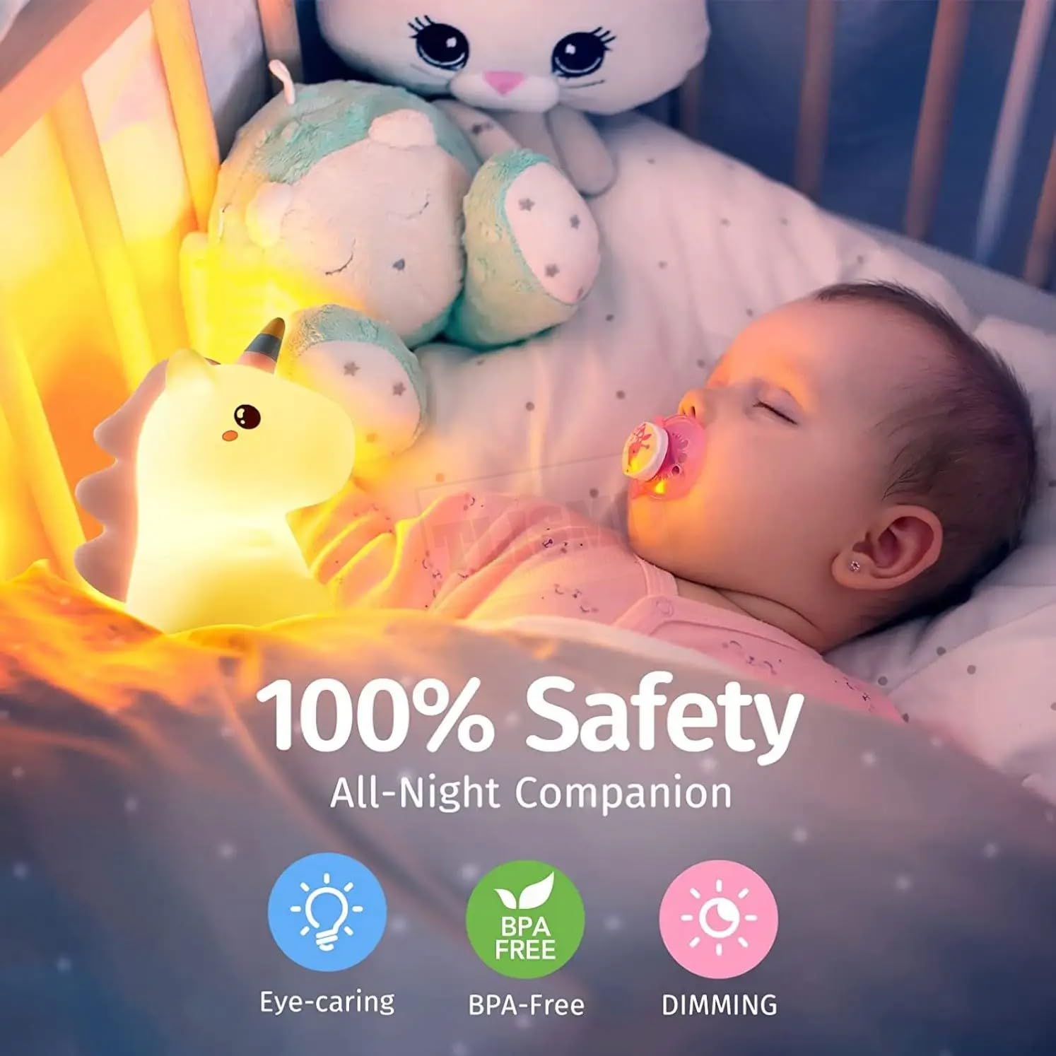 Rainbow Unicorn Silicone Light view 9