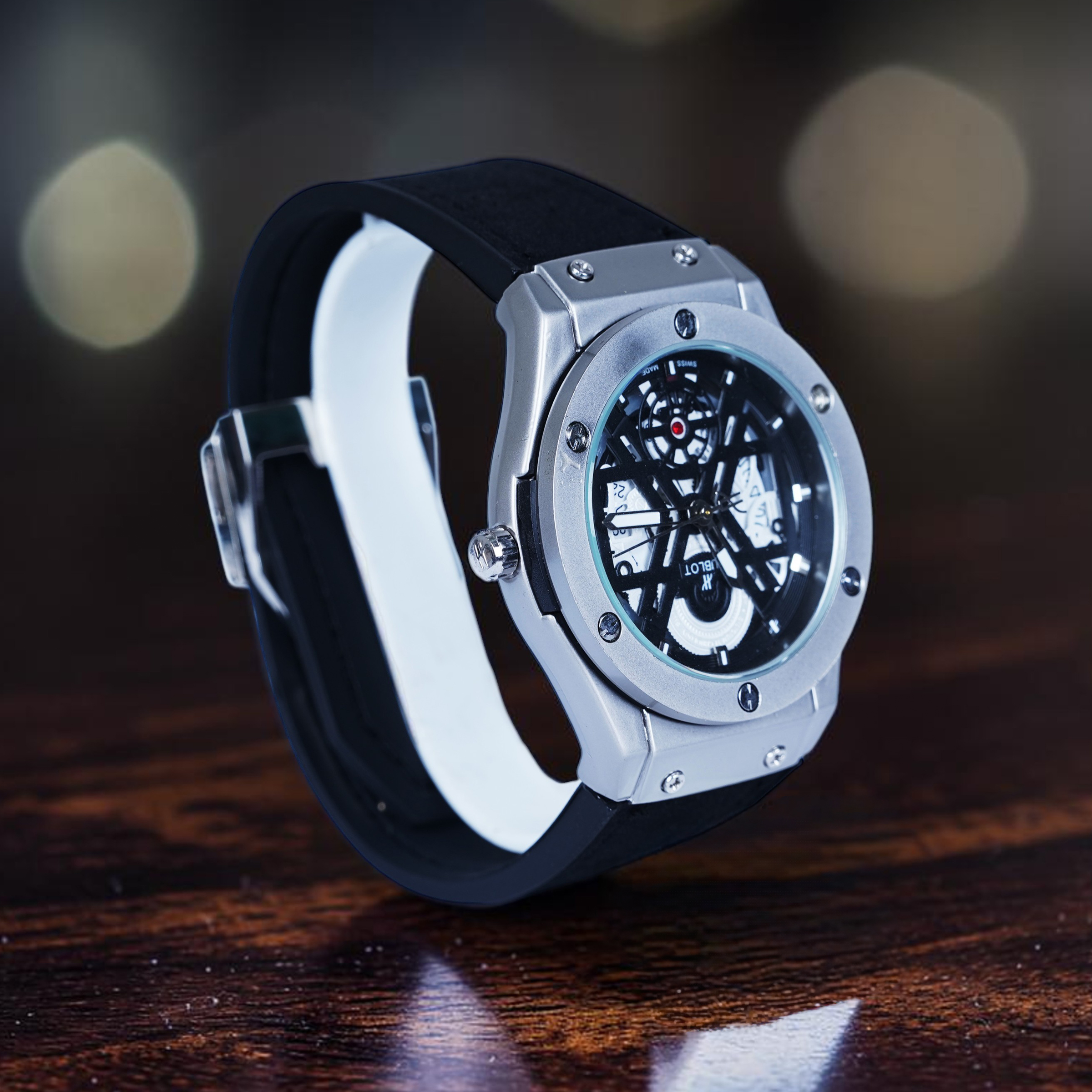Hublot Big Bang Meca-10 watch (durable black rubber strap) view 2